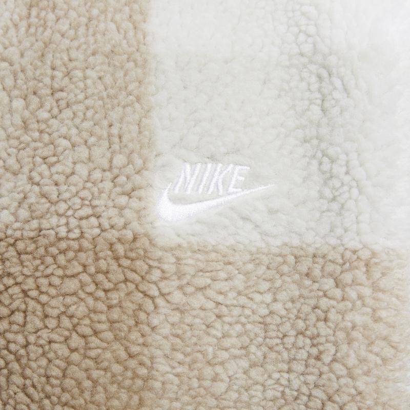 Nike Comfortable Soft Stand Collar Fleece Jacket Men Jackets Khaki Sail-White Light-Bone FZ0898-247