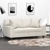 Decorative Cushions 2 pcs. Cream 40x40 cm Faux Leather