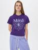 [mardimercredi] Slim T-shirt Flowermardi Purple Lilac