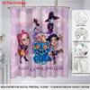1pc K-Pop Demon Hunters Print Waterproof Shower Bathroom Partition Privacy Hanging Curtain with 12 Hooks Easy Installation