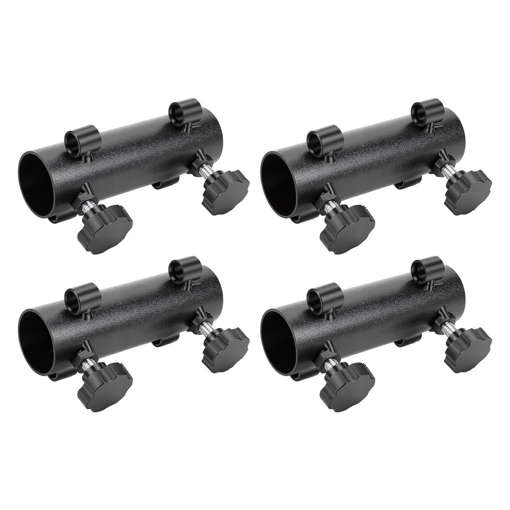 4pcs Camping Tent Rod Holders Windproof Awning Rod Holder Portable Tent Fixed Tube Pole Stands for Fishing Hiking