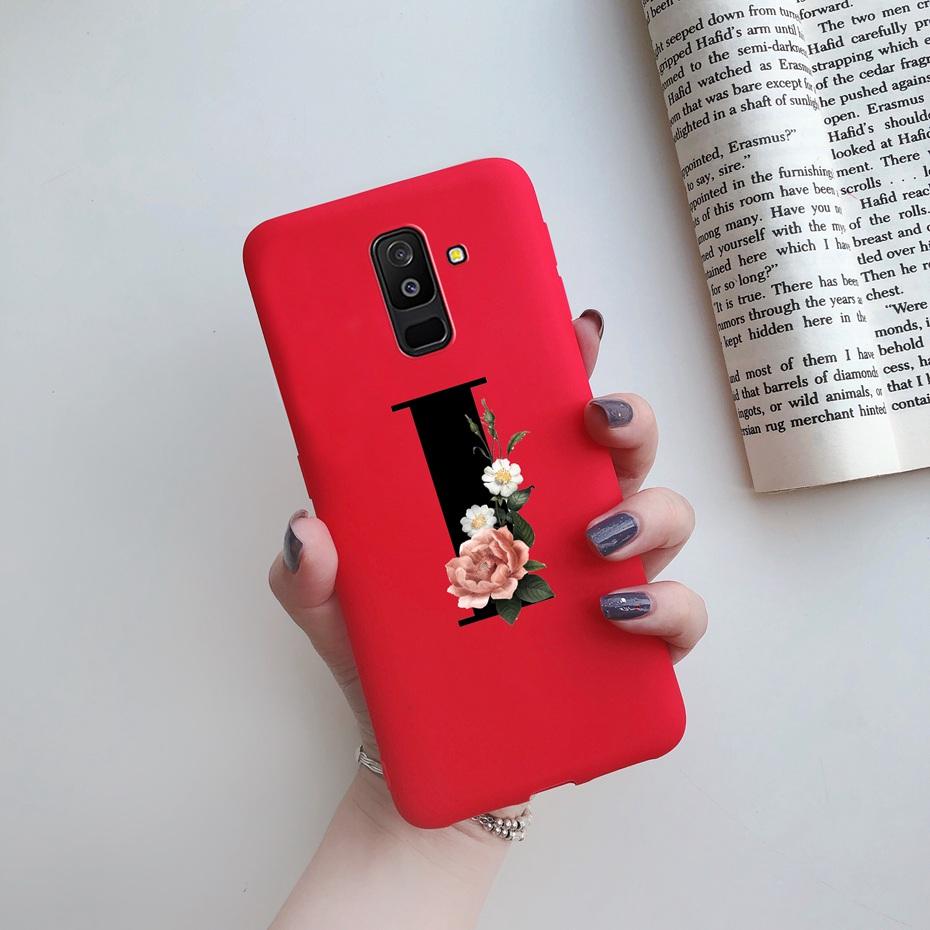 for Samsung Galaxy A6 2018 phone case A600 A600F for Samsung A6 a 6 plus 2018 A605 A605F A6plus case Beautiful 26 Letters cover
