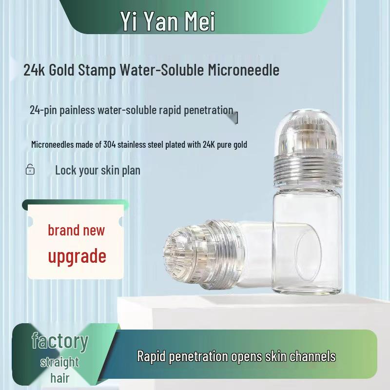 24K Gold Water-Soluble Microneedle Skin & Hair Rejuvenation Device 3/5/10ml