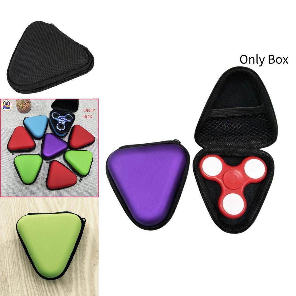 Stylish Triangle Finger Toy Box Gift Pouch Hard Box Protective Case 9 2.5cm