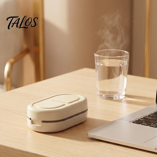 Talos Pill Cutter Splitter, Moisture-Proof Separate 2 in 1 Case, Food-Grade PP Portable Pills Organizer, for Small And Tiny