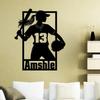 Personalized Baseball Player Wall Decal Custom Name Number Sports Wall Decal Sport Player Jersey Decal Sticker Gifts for Baseball Lover Decor for