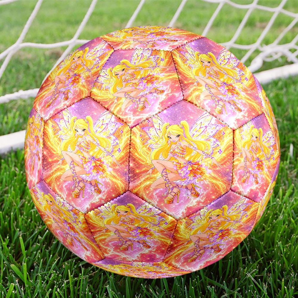 Winx Club Theme Size 5 Soccer Ball, Suitable for Both Indoor and Outdoor Matches, a Gift Suitable for Everyone.