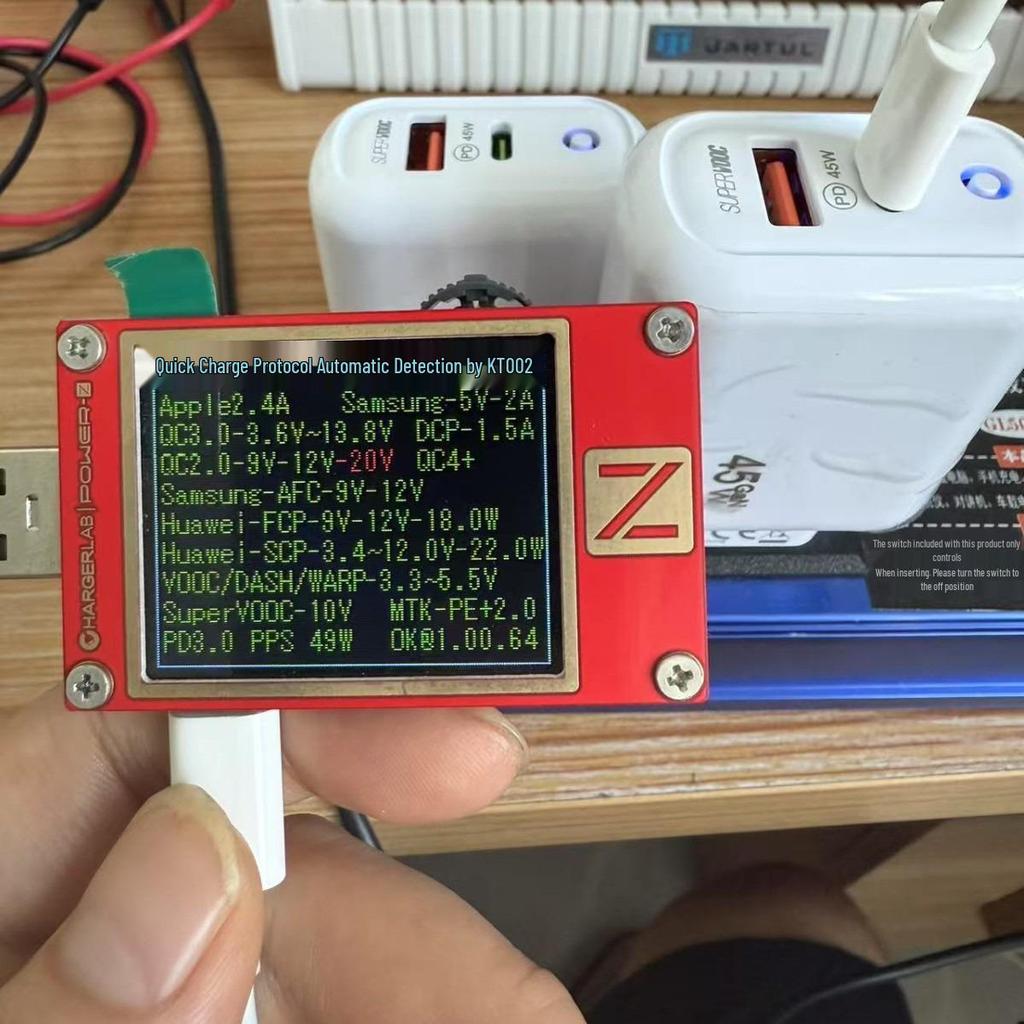 Dual-Port PD45W GaN Fast Charger with International Compatibility and LED Indicator