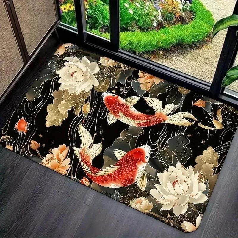 1PC Funny Characters Dinosaur Area Door Mats Kitchen Rugs Non-Slip Pop Bedroom Rugs Bath Mat Carpet for Home Sink Laundry Decor