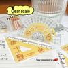 Capybara Cartoon Ruler Set: 4-Piece Portable Student Stationery - Square, Triangle, and Straight Rulers