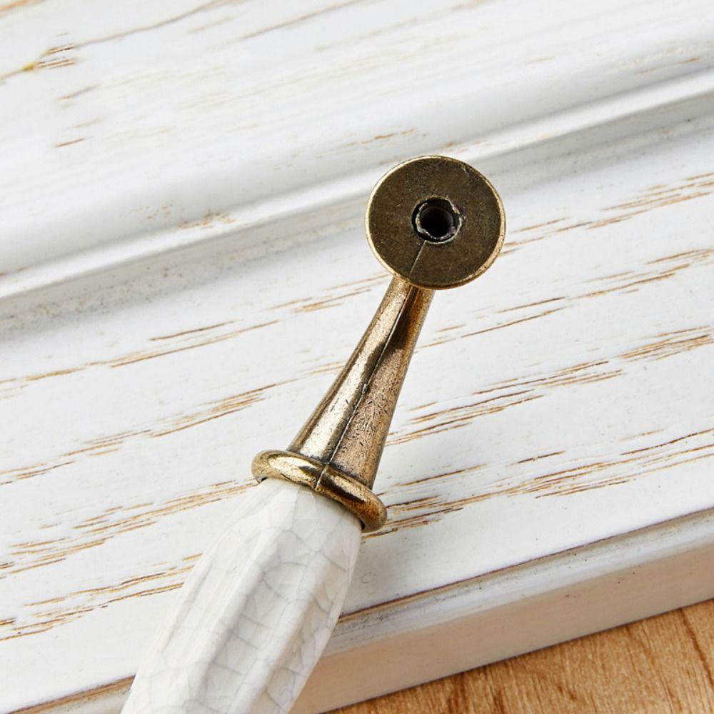 Witte Keramische Kastgrepen Zink Zink Zinklegering Knoppen Lade Trekkers Lade Knoppen Kast