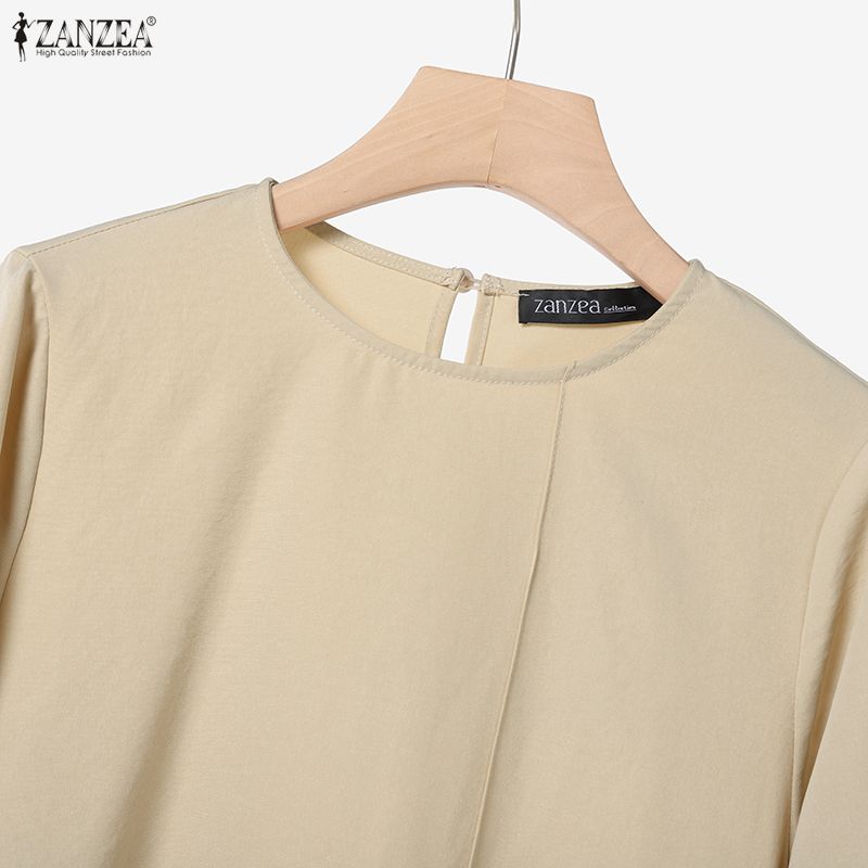 ZANZEA Women Muslim Long Blouse and Pants Casual Two Piece Suit Sets