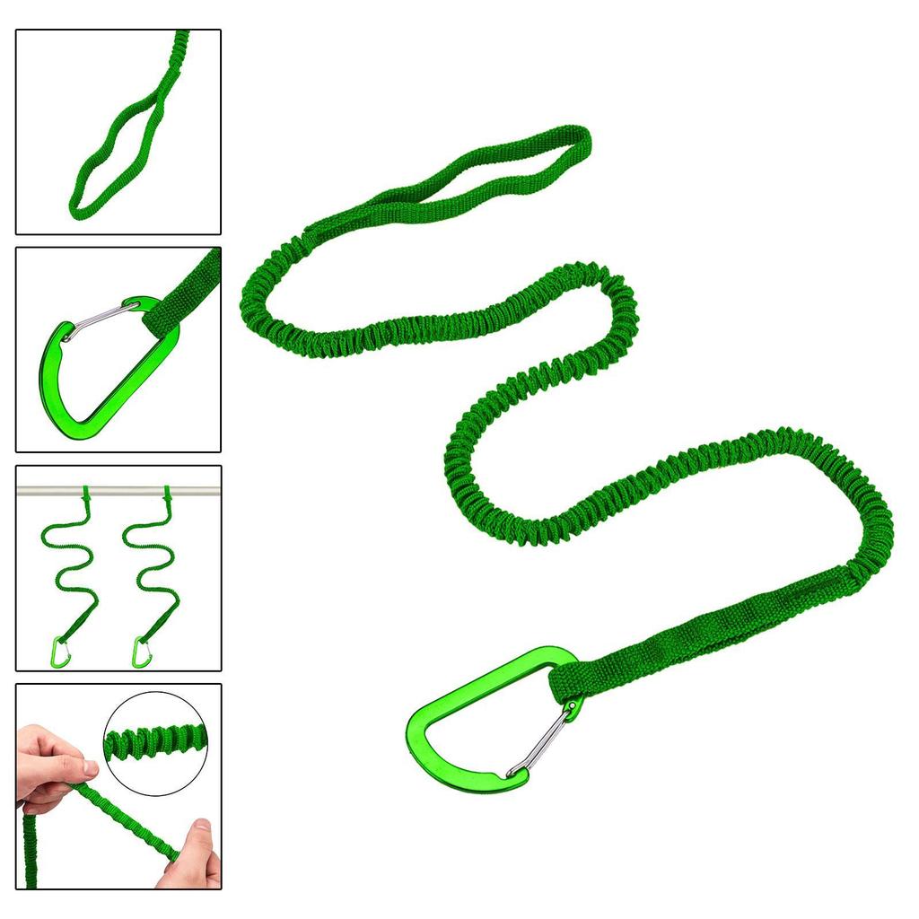 Kayak Paddle Leash Bungee Cord Kayak Rod Leashes for Surfing Boating Rafting