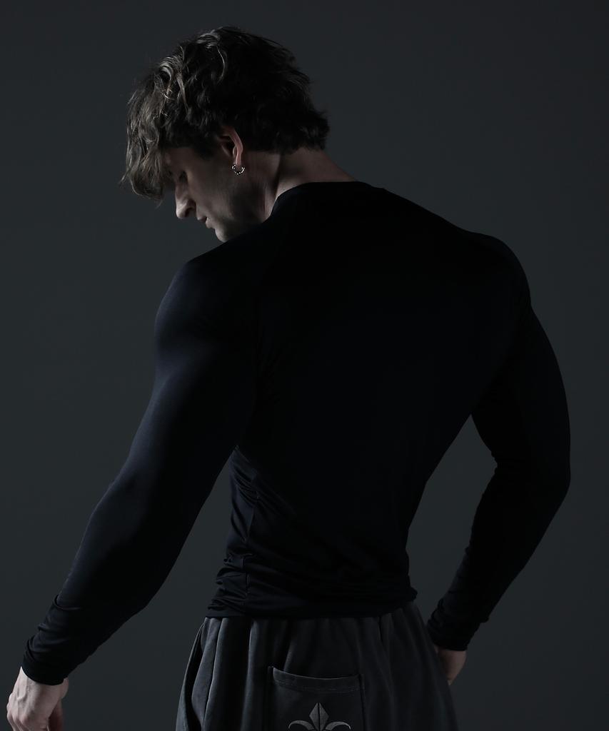 Camid Silver Logo Compression Long Sleeve [Black]