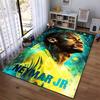 Stylish Neymar Jr. Design Carpet with Vibrant Yellow and Blue Art Suitable for Use As an Anti-slip for Living Room Bedroom Sofas