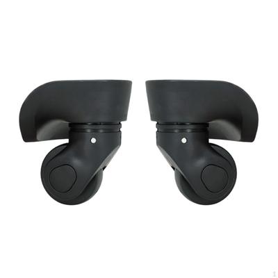2 Pieces Luggage Suitcase Wheels Spare Parts Silent Black Wear Resistant Smooth Travel Trunk Casters
