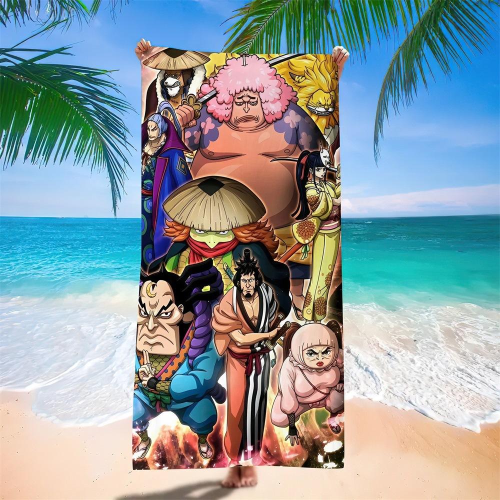 New Anime Character Printed Microfiber Beach Towel Quick Dry Water Absorbent Bath Towel