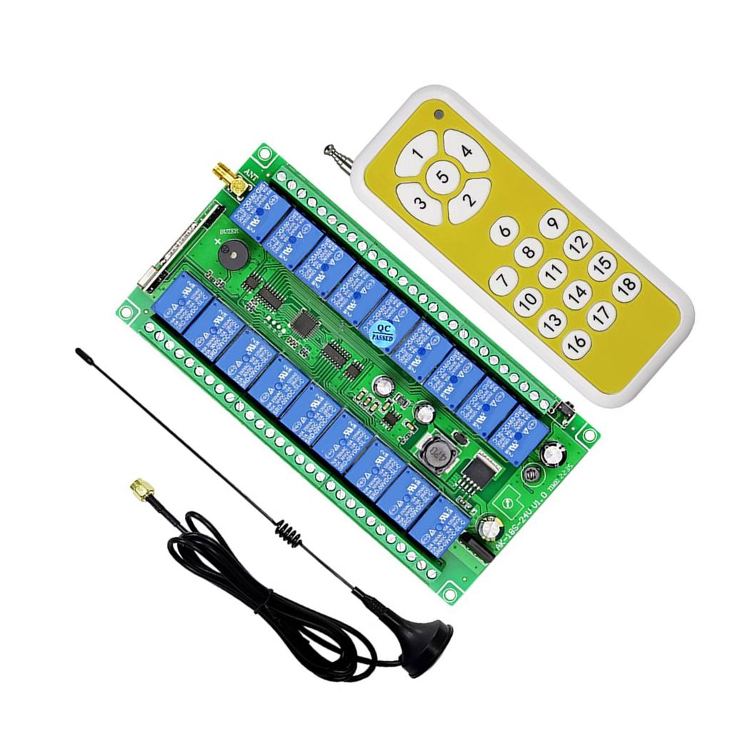 433Mhz 315mhz 12V-48V 18 Channel Wireless Remote Control Switches Garage Door Opener Remote Wireless Receiver Module