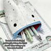 Shining Star Print Pencil Case Shark Shaped Pencil Pouch Stationery Bag  School Supplies