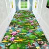 Green Leaf & Floral Design Moroccan Runner Mat - Soft, Non-Slip Polyester with Rubber Backing Perfect for Kitchen, Bathroom, and Hallway Entrances