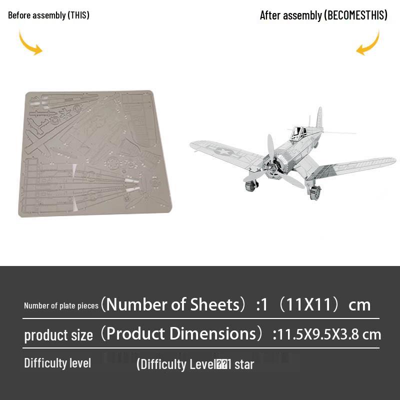 

Пиратский истребитель 3D Модель-пазл из нержавеющей стали