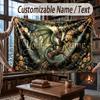 Dragon Theme Throw Blanket Custom Name Text Personalized Blanket Soft Cozy Blanket for Home Sofa Bed