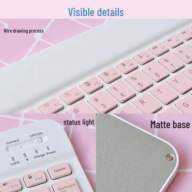 Universal Silent Bluetooth Keyboard & Mouse Set for iPad, Huawei, and Tablets