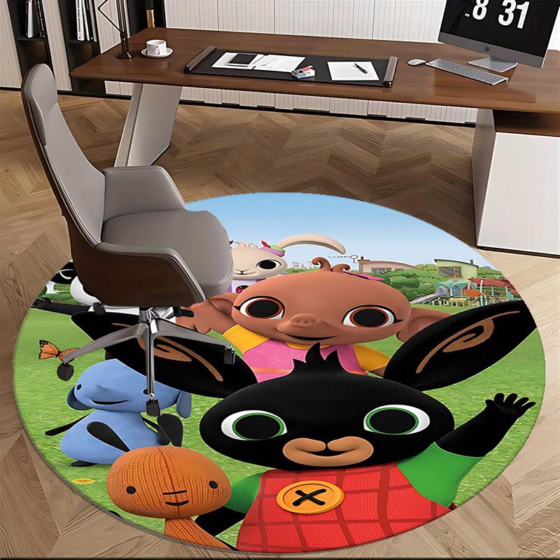 

Bing,Panda Chair mat Round Rug Office carpet, Machine Washable, Non slip, Suitable for Living Rooms, Bedrooms 150cm