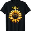 Lily Beautiful Sunflower Design for Girls Name Lily T-Shirt