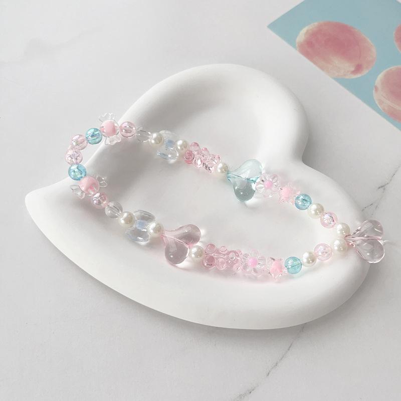 Ins Bow Anhänger Perlen Handykette Hängeseil Damen Anti-Verlust Lanyard Schmuck Charm Riemen Geschenk