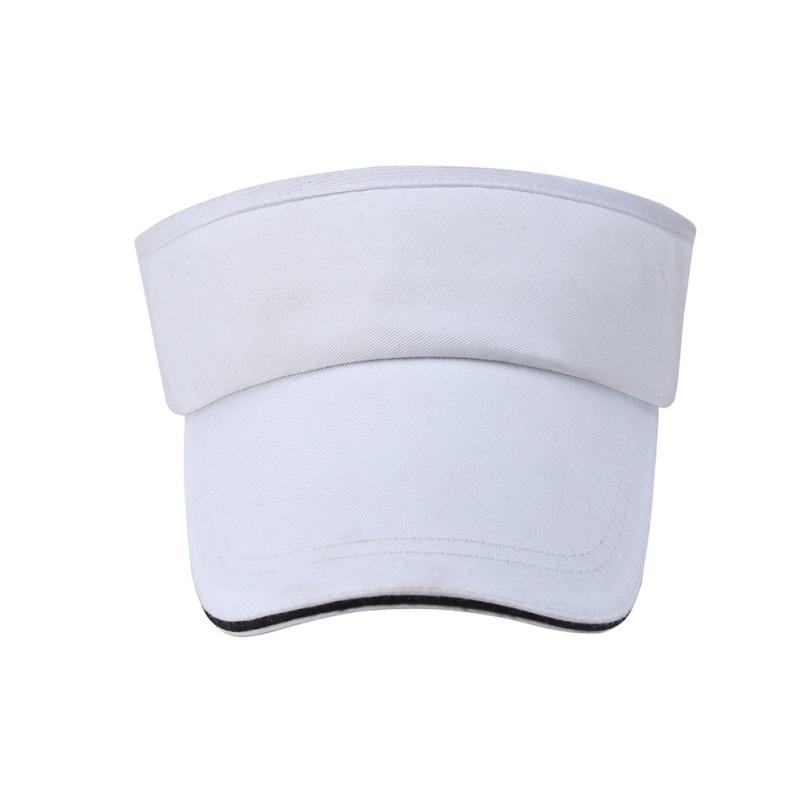 Visor Cap Men Women Solid Color Polyester Cotton Sunshade Breathable Tennis Hat Sportswear Accessories