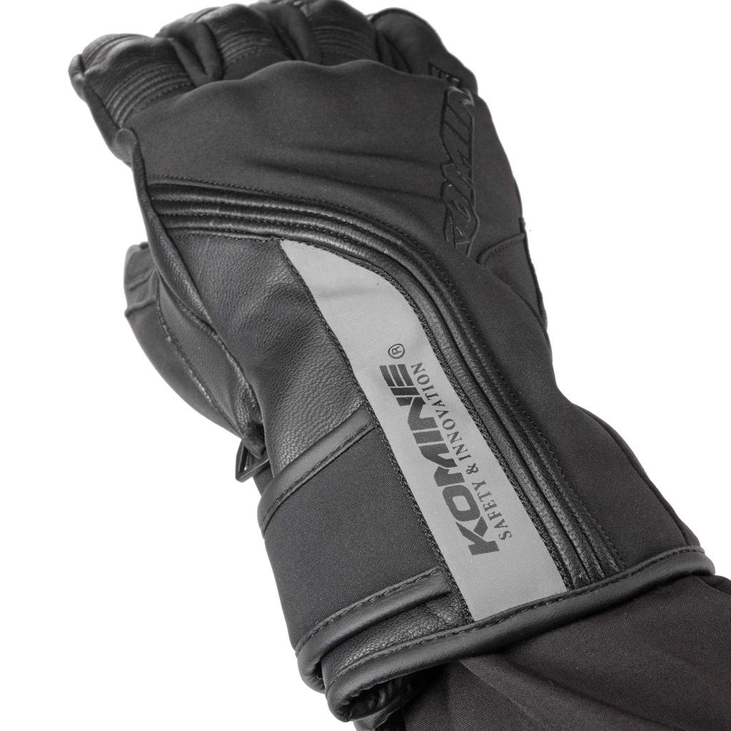 Protective Touring Winter Gloves for Motorcycles L 1281 Waterproof Cold Protection Carbon Stretch Material Protector for [Komine] Black/Red GK-836