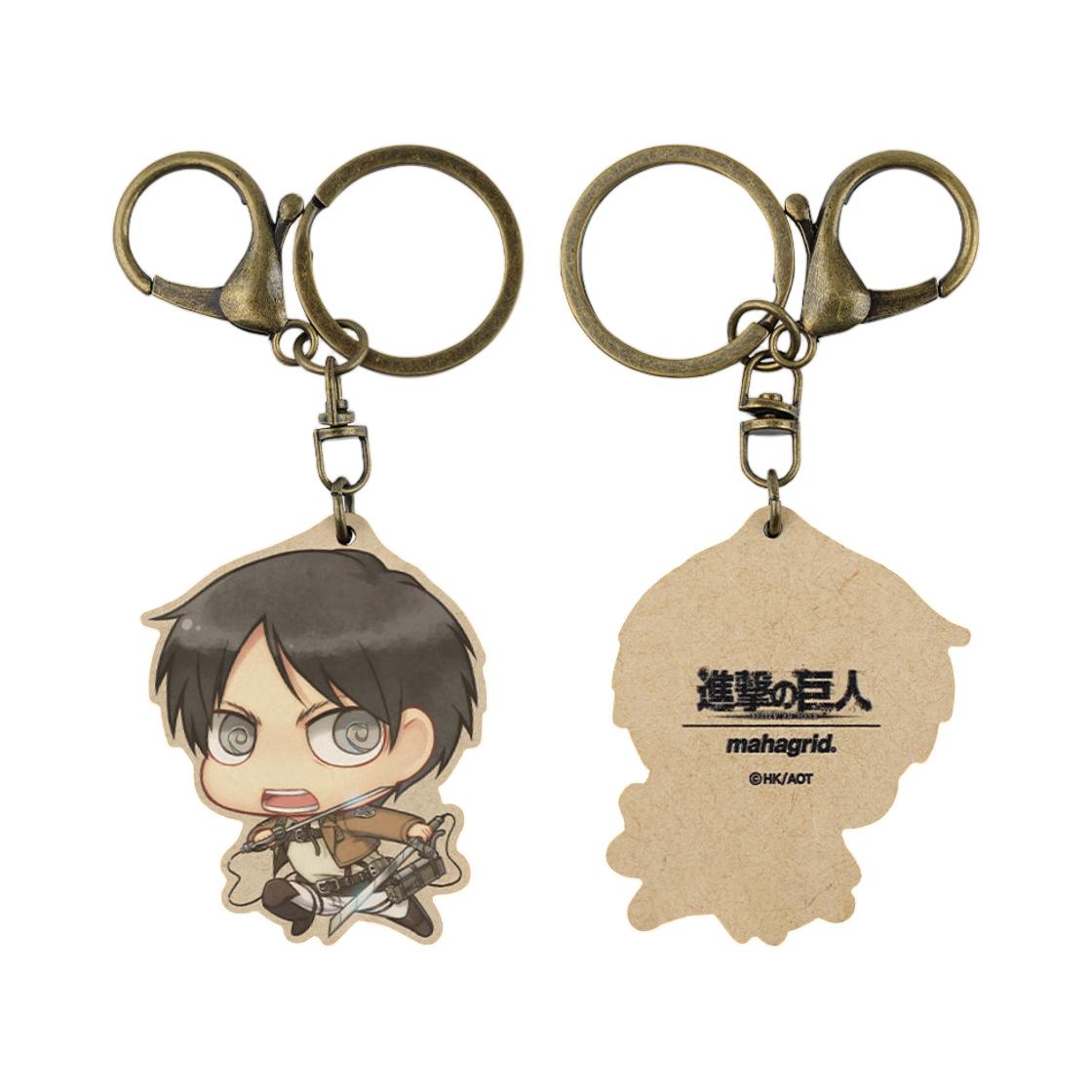 Mahagrid x Attack On Titan AOT Character Wood Keyring Eren ONE SIZE разноцветный