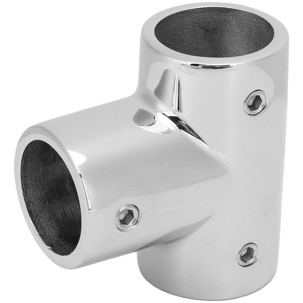 Polished Pipe Connector 316 Stainless Steel Deck Hand Tee Marine Yacht Boat Deck Railing 1 inch