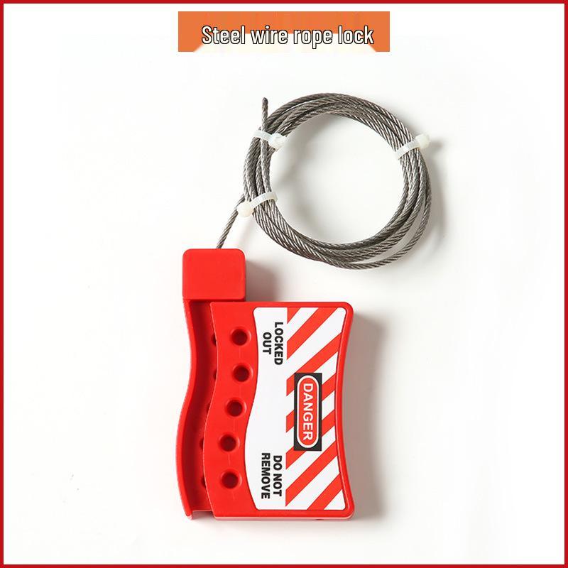 Adjustable PVC-Coated Stainless Steel Cable Lock with Hanger for Industrial Valves