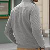 Herren Stehkragen Gitter Langarm Sweatshirt Vintage Kontrastfarbe Pullover