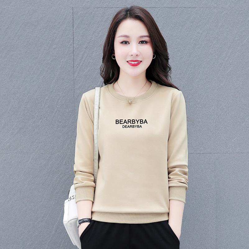 Hanorac cu guler rotund pentru femei – Primăvară/Toamnă 2025, mânecă lungă, top elegant din catifea