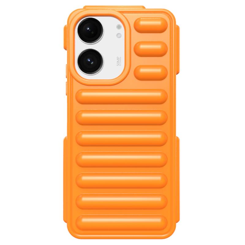 

Capsule Series for Xiaomi Redmi 13C 4G/5G/13R 5G/Poco M6 5G/Poco C65 4G TPU Case Ribbed Back Phone Cover Orange