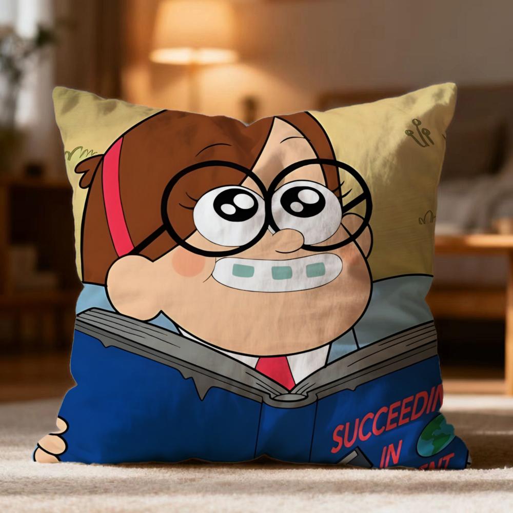 Hot GGravity Fallses Cushion Cover Soft Washable Pillow Case Multi-Scene for Couch Bed Travel Office Use