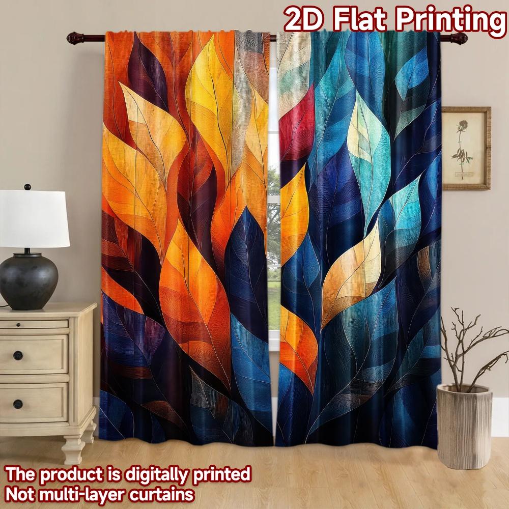 1pc 2D flat Photography Backdrop Popular Background cloth Colorful Autumn Leaves 100% Polyester Festive Wall Decor for Suitable