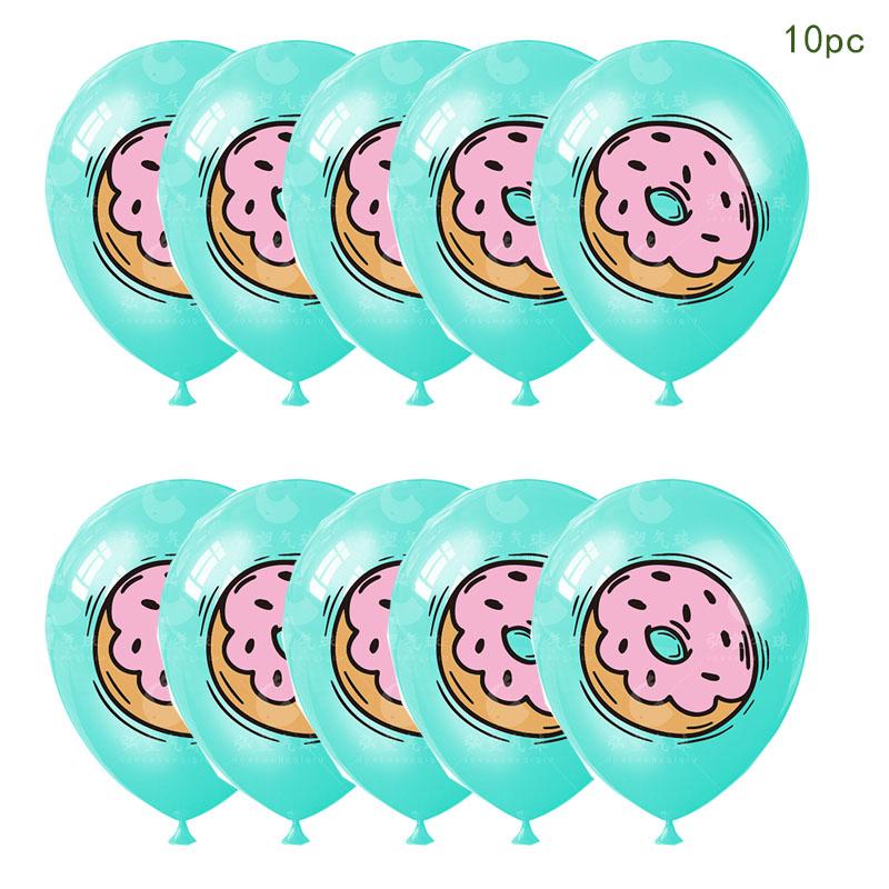 12Inch Pink Donuts Balloon Girls Candy Dessert Birthday Latex Balloons Kids Happy Doughnut Theme Birthday Party Decorative Balon
