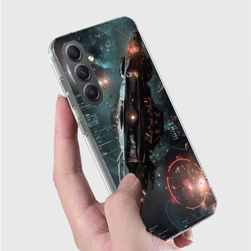 Future Space Warships Phone Case for Samsung A16 A26 A36 A56 A17 A37 A57 A07 A06 A02S A03 A04S A05S Galaxy Note 20 10 A50S A71 A