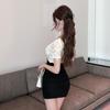 Real Shot Sexy V-Neck Lace Slimming Bodycon Dress