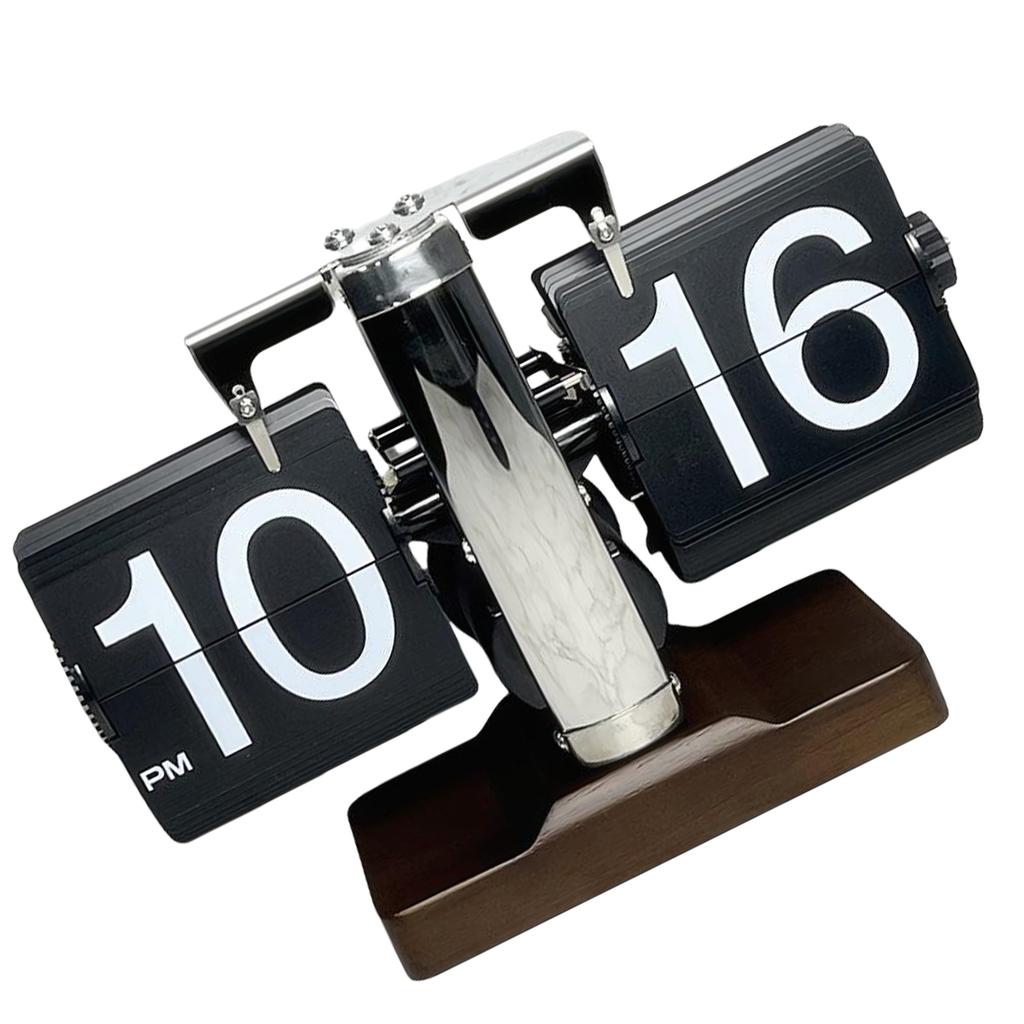 Classical Digital Flip Down Clock Battery Operated Desktop Mechanical Clock with Large Number Display for Easy Viewing
