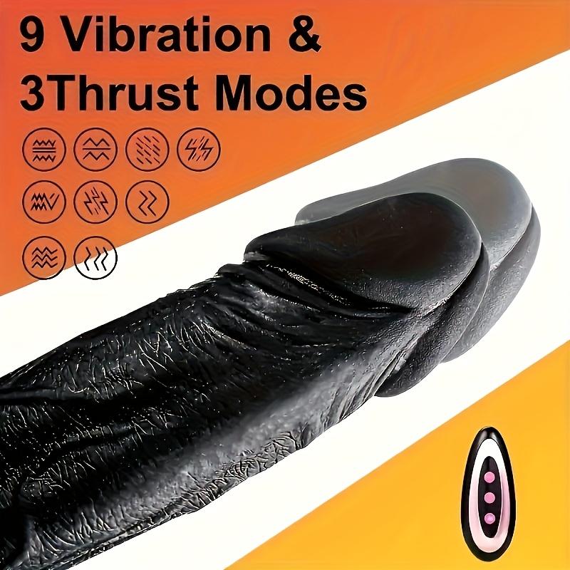 Soft Silicone Feels Like Skin,Huge Strong Suction Cup For Hands-free Play,Infrared Remote Control Heating Massage,Telescoping And Vibration Functions