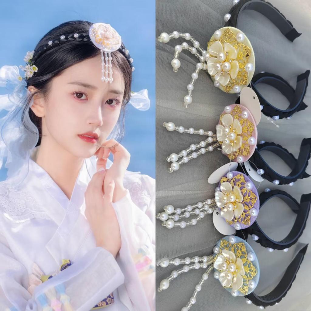 Korean Princess Hanbok Headband: Ethnic Women's Hair Accessories for Stage
