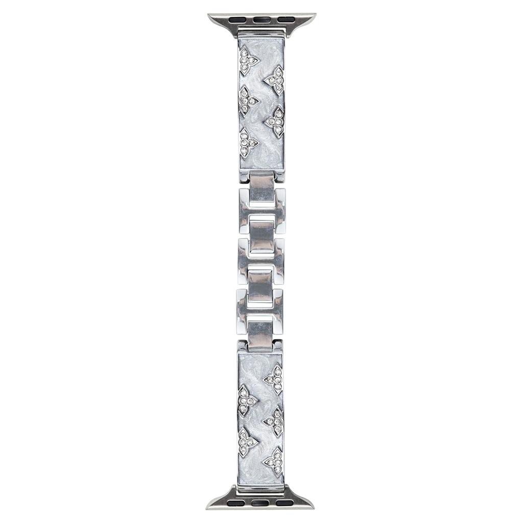 Rhinestone Leaves Metal Strap for Apple Watch 10 46mm/Ultra 2/Ultra 49mm/9 8 7 45mm/SE (2023) SE (2022) SE 6 5 4 44mm/3 2 1 42mm