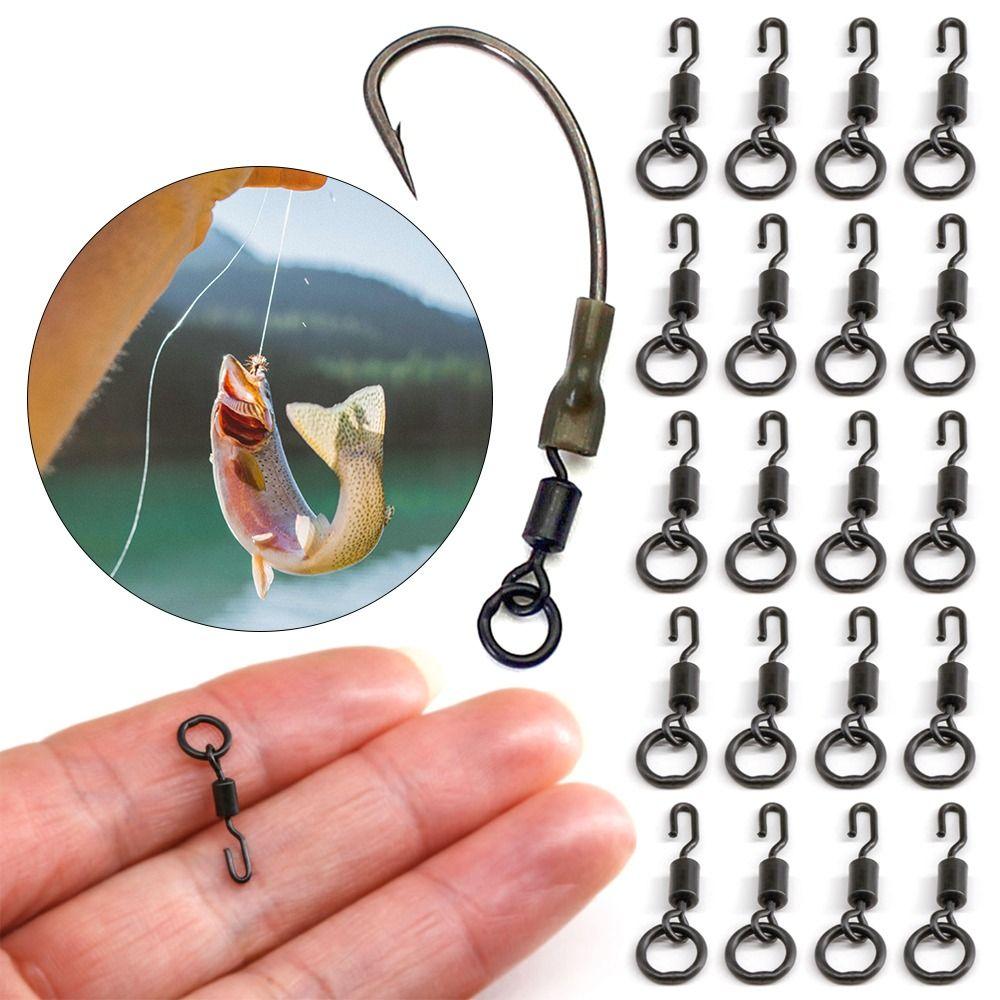 20Pcs Portable Quick Change For Carp Rigs Micro Hook Spinner Swivel Swivel Tackle Carp Fishing Accessories