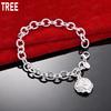 925 Sterling Silver Beautiful And Exquisite Flower Bracelet Fine Gift Jewelry