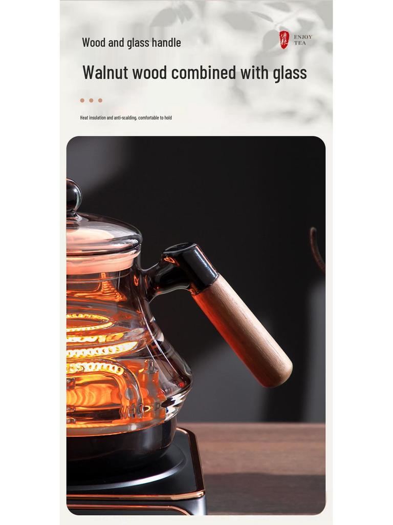 2025 Model Automatic Bottom-Fill Glass Kettle with Infrared Heating and Chlorine Removal